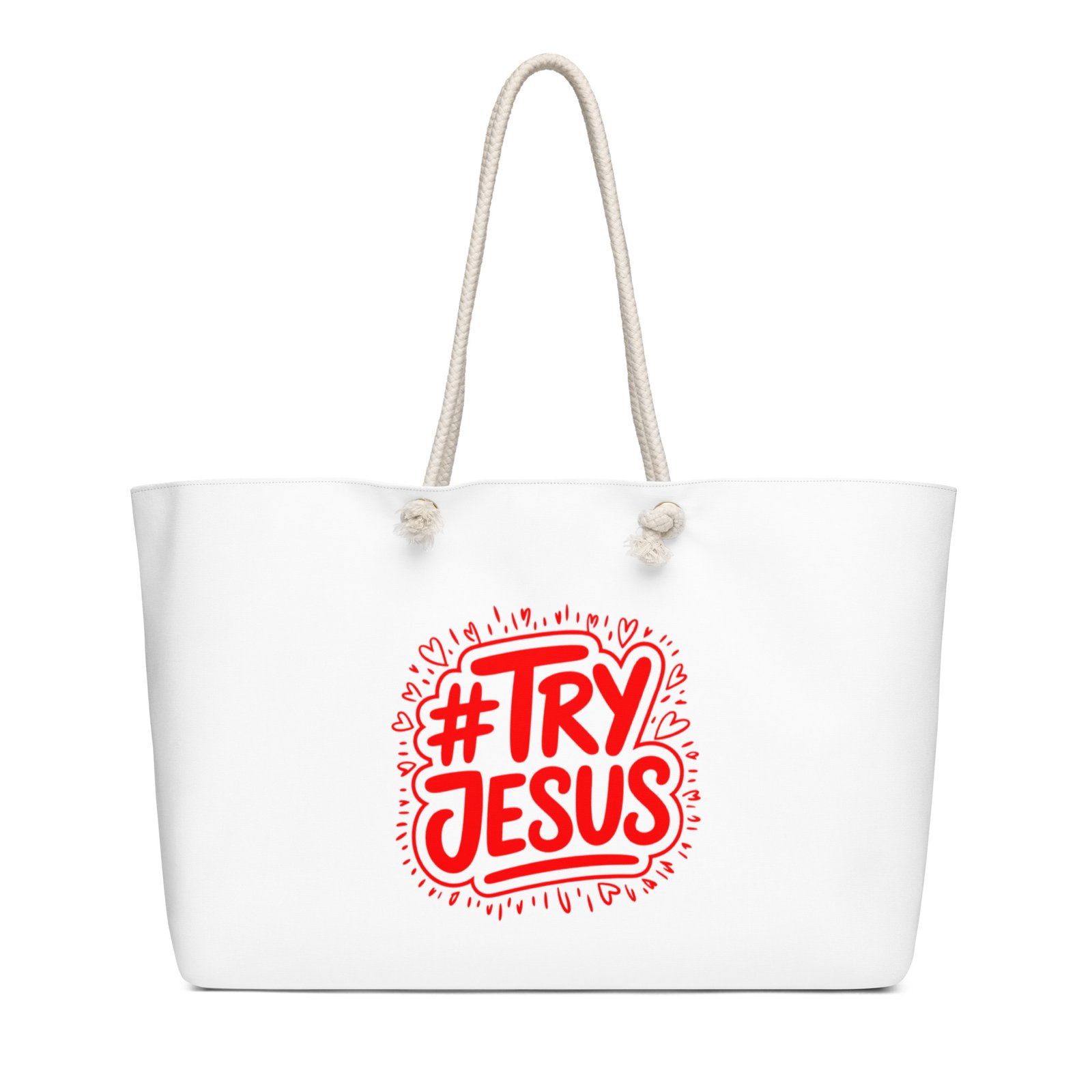 TryJesus Oversized Weekender Bag – Stylish & Spacious Travel Tote
