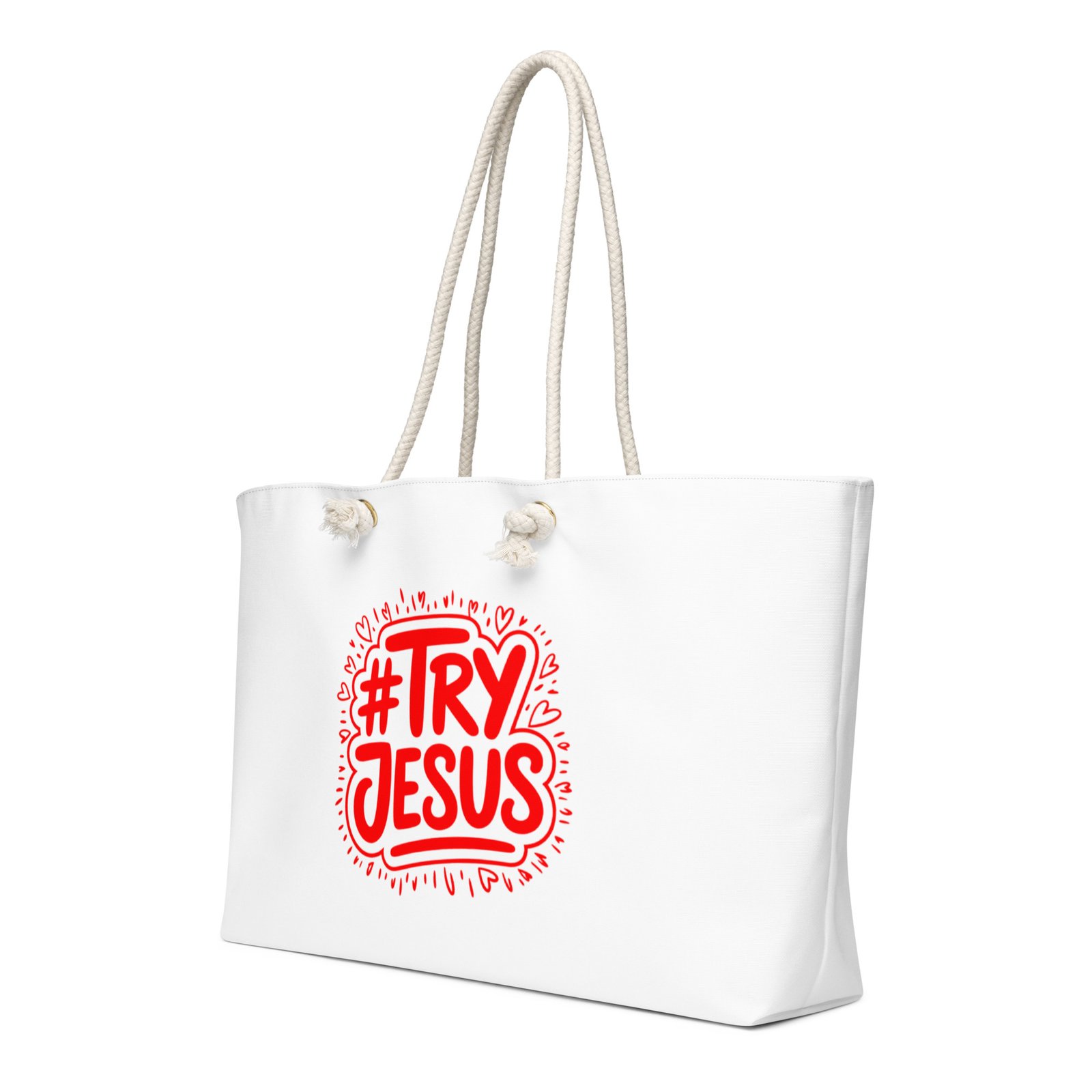 TryJesus Oversized Weekender Bag – Stylish & Spacious Travel Tote - Image 2